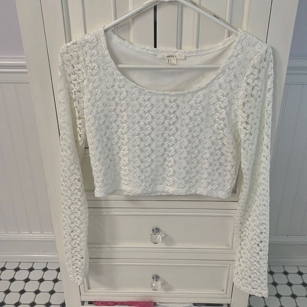 Forever 21 long sleeve crop top